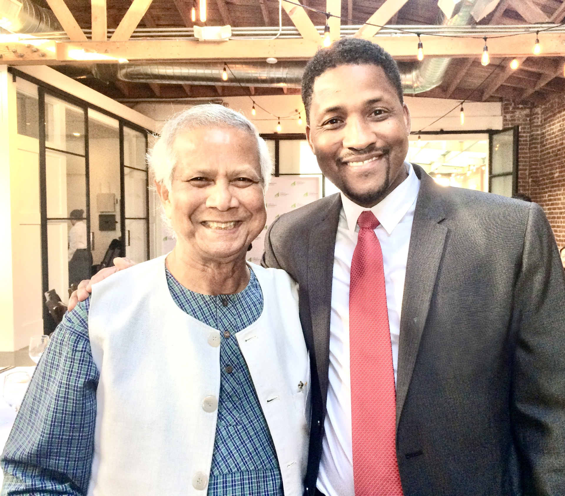 Professor Muhammad Yunus with Jay T. Diallo